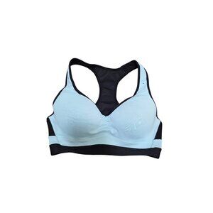 Women's Sports Bra Racerback Light Blue & Black Size 32C Keep It Real